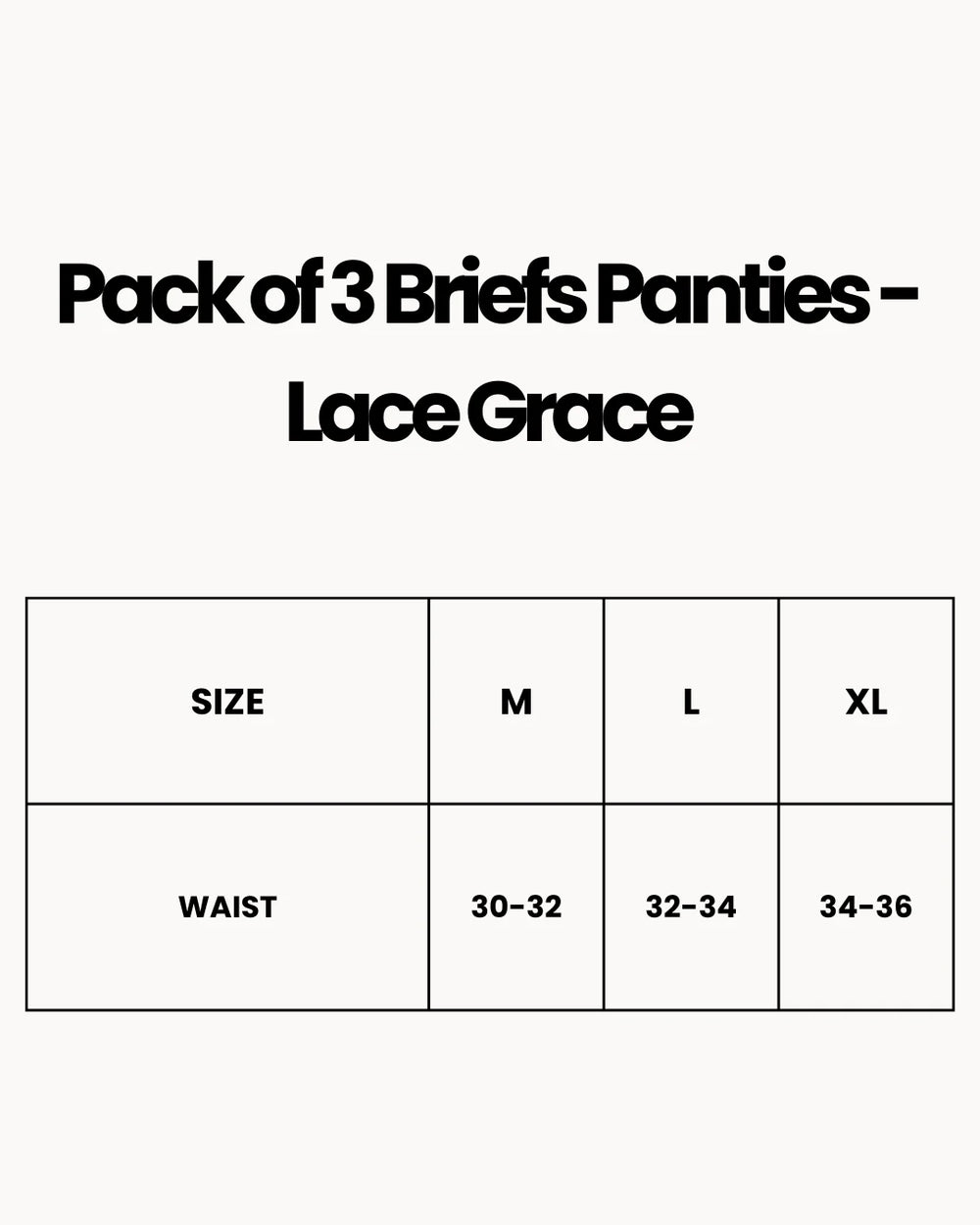 Pack of 3 Briefs Panties - Lace Grace