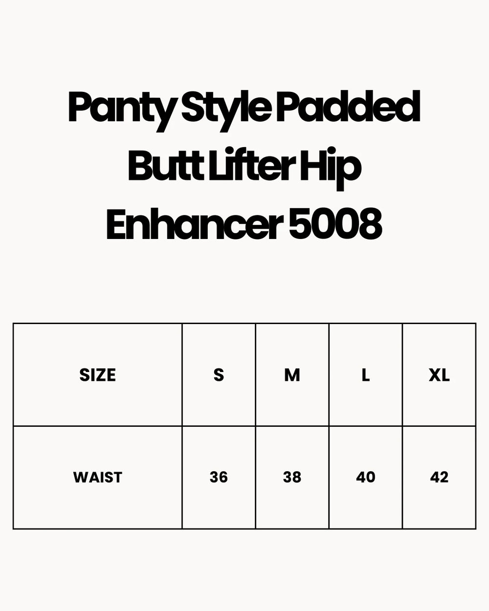 Panty Style Padded Butt Lifter Hip Enhancer 5008