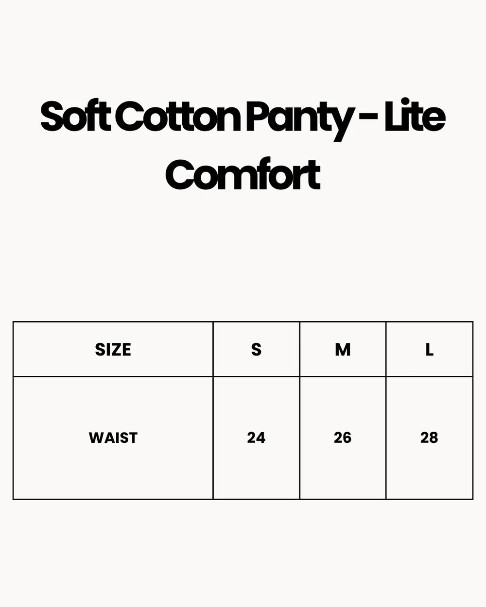Soft Cotton Panty - Lite Comfort - Black