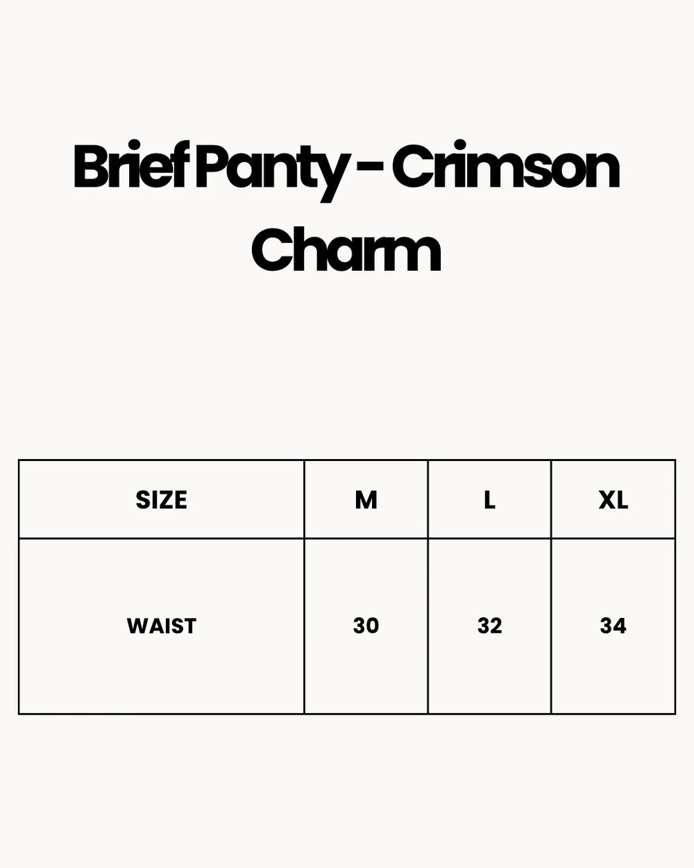 Brief Panty - Crimson Charm - Black