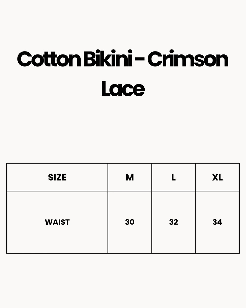 Cotton Bikini - Crimson Lace - White