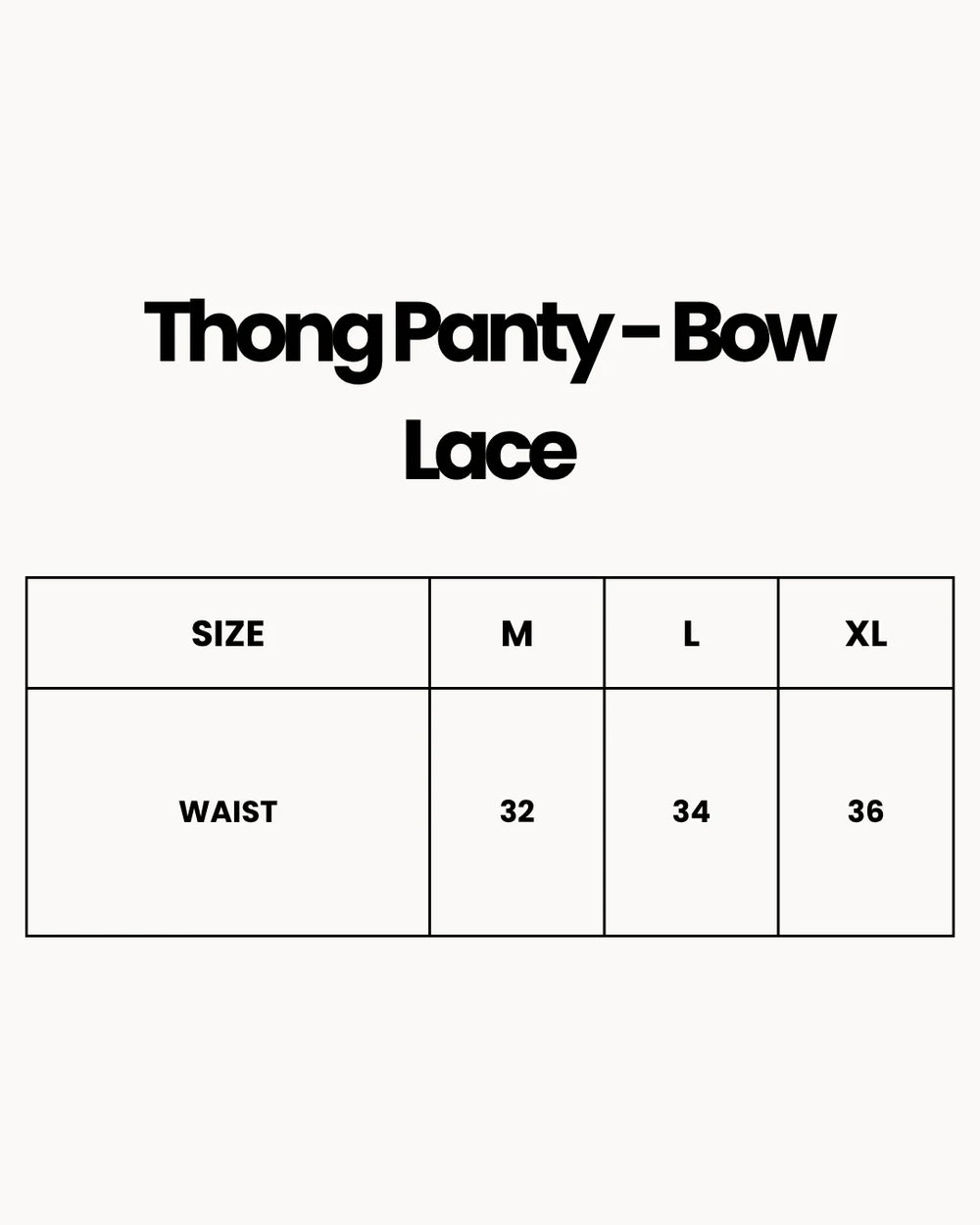 Thong Panty - Bow Lace - Skin