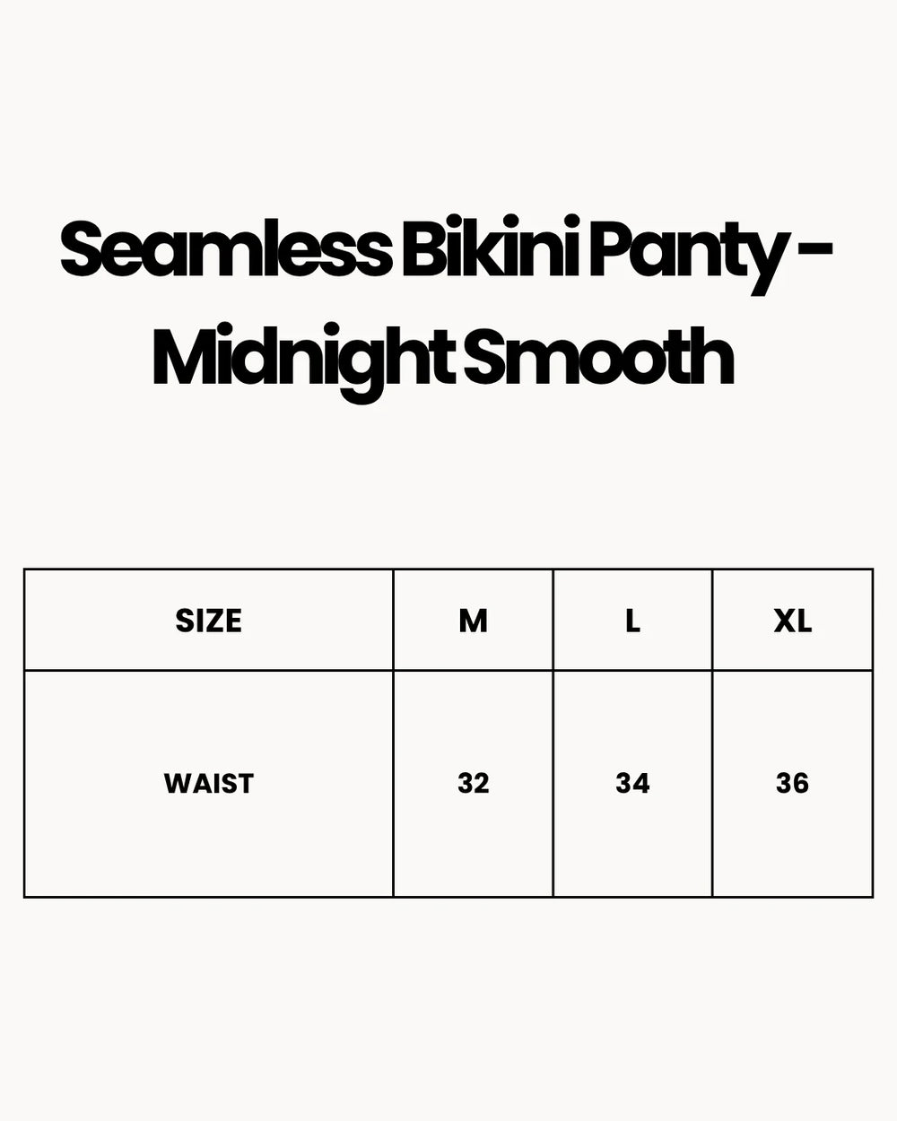 Seamless Bikini Panty - Midnight Smooth - Black