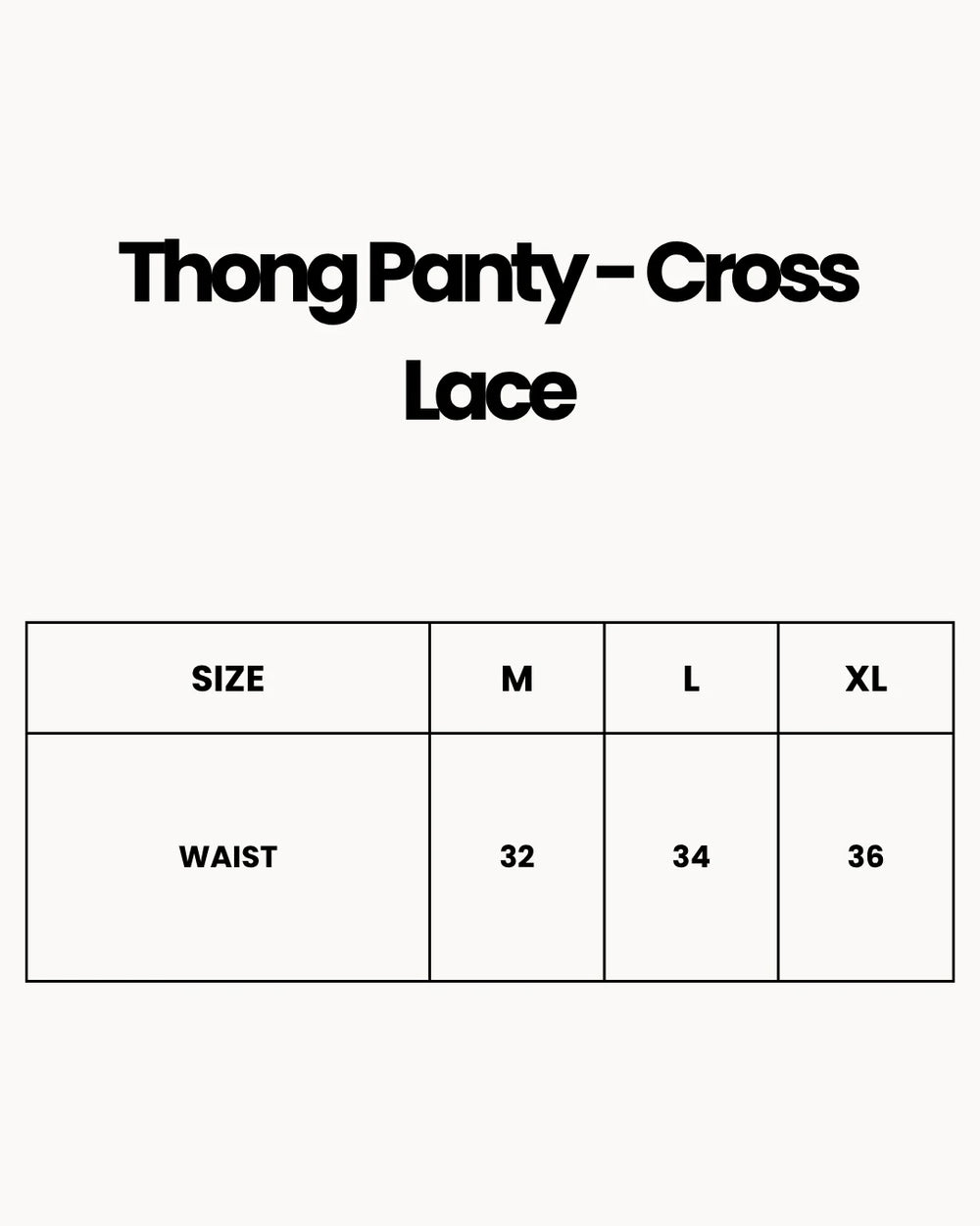 Thong Panty - Cross Lace - Peach