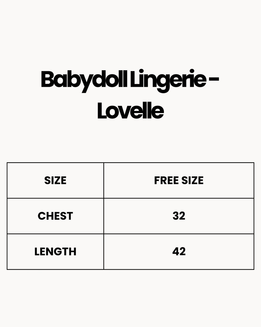 Babydoll Lingerie  - Lovelle - Black