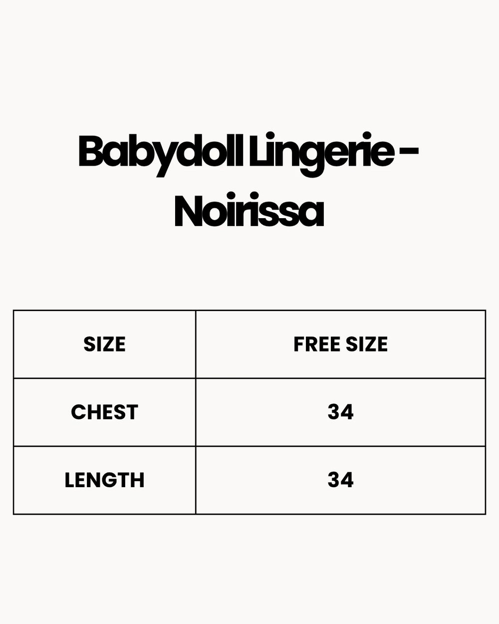 Babydoll Lingerie  - Noirissa