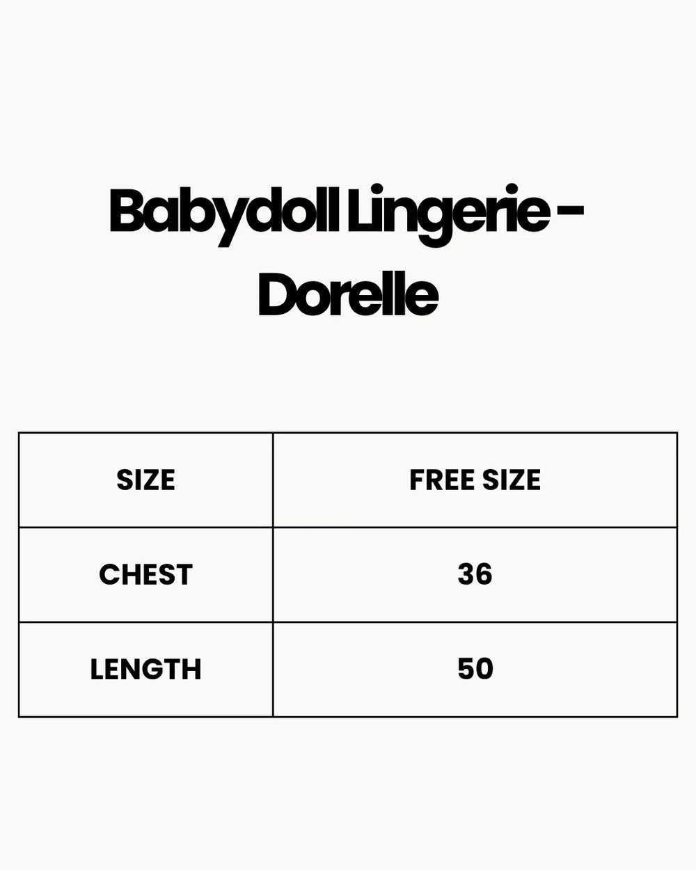 Babydoll Lingerie  - Dorelle