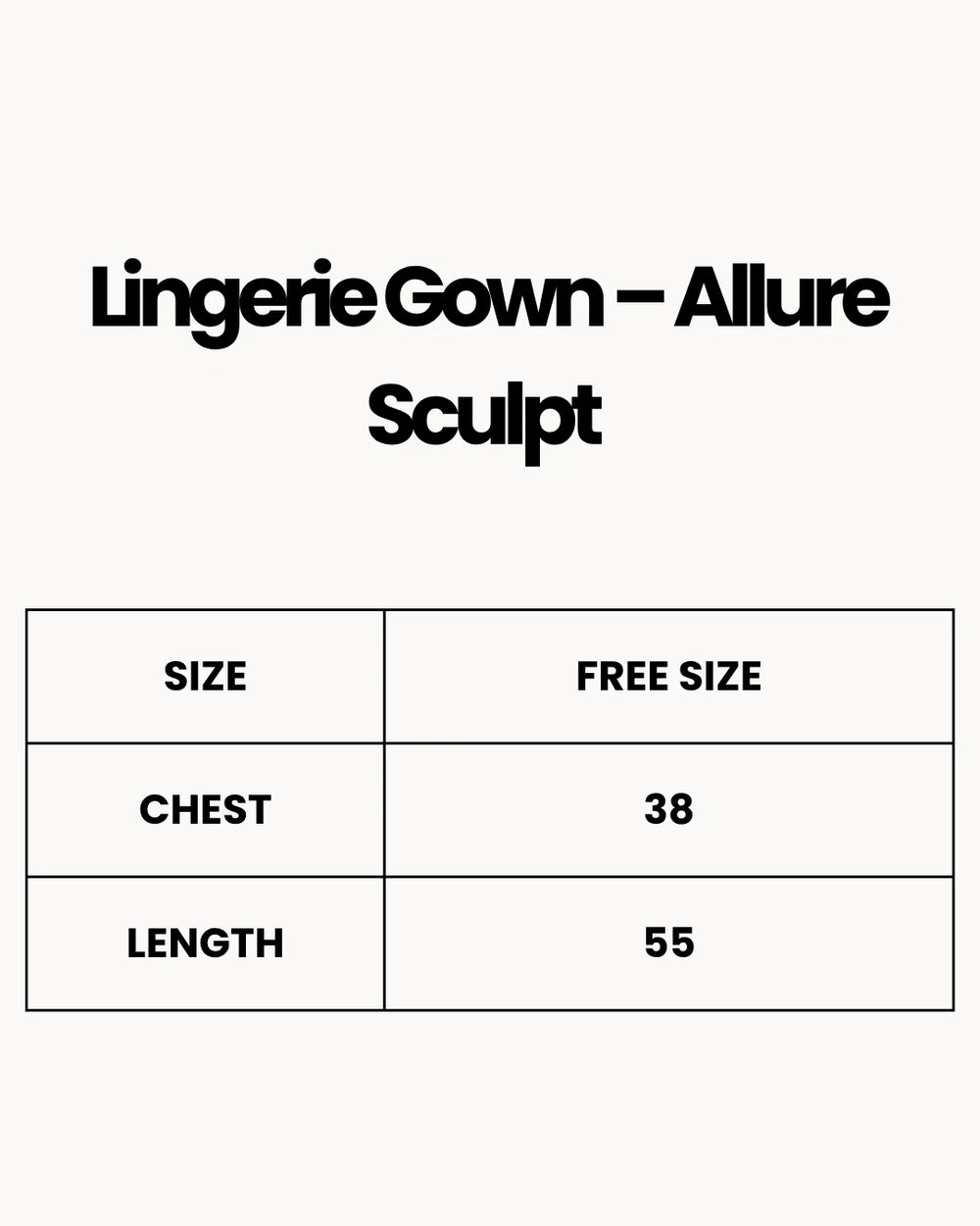 Lingerie Gown – Allure Sculpt - Black