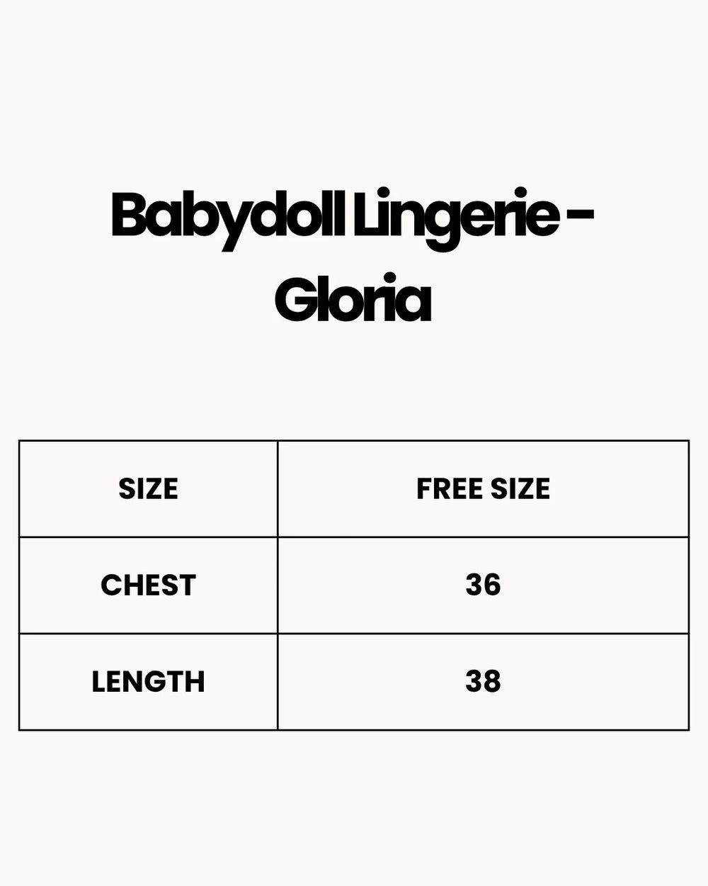 Babydoll Lingerie  - Gloria