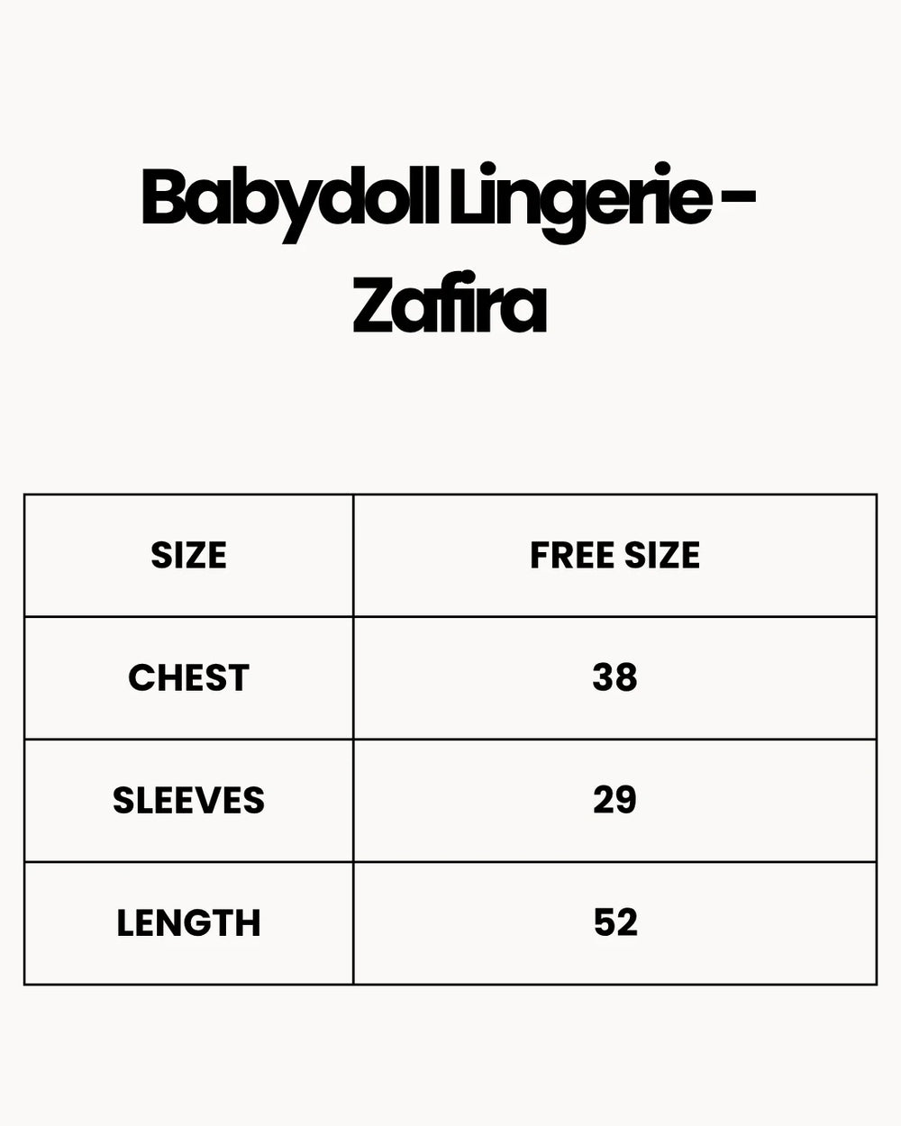 Babydoll Lingerie  - Zafira - Black