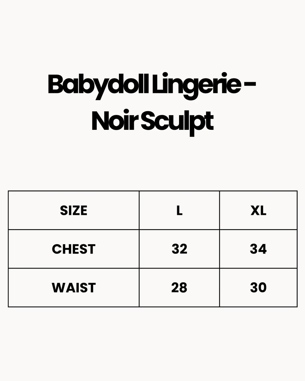 Babydoll Lingerie  - Noir Sculpt