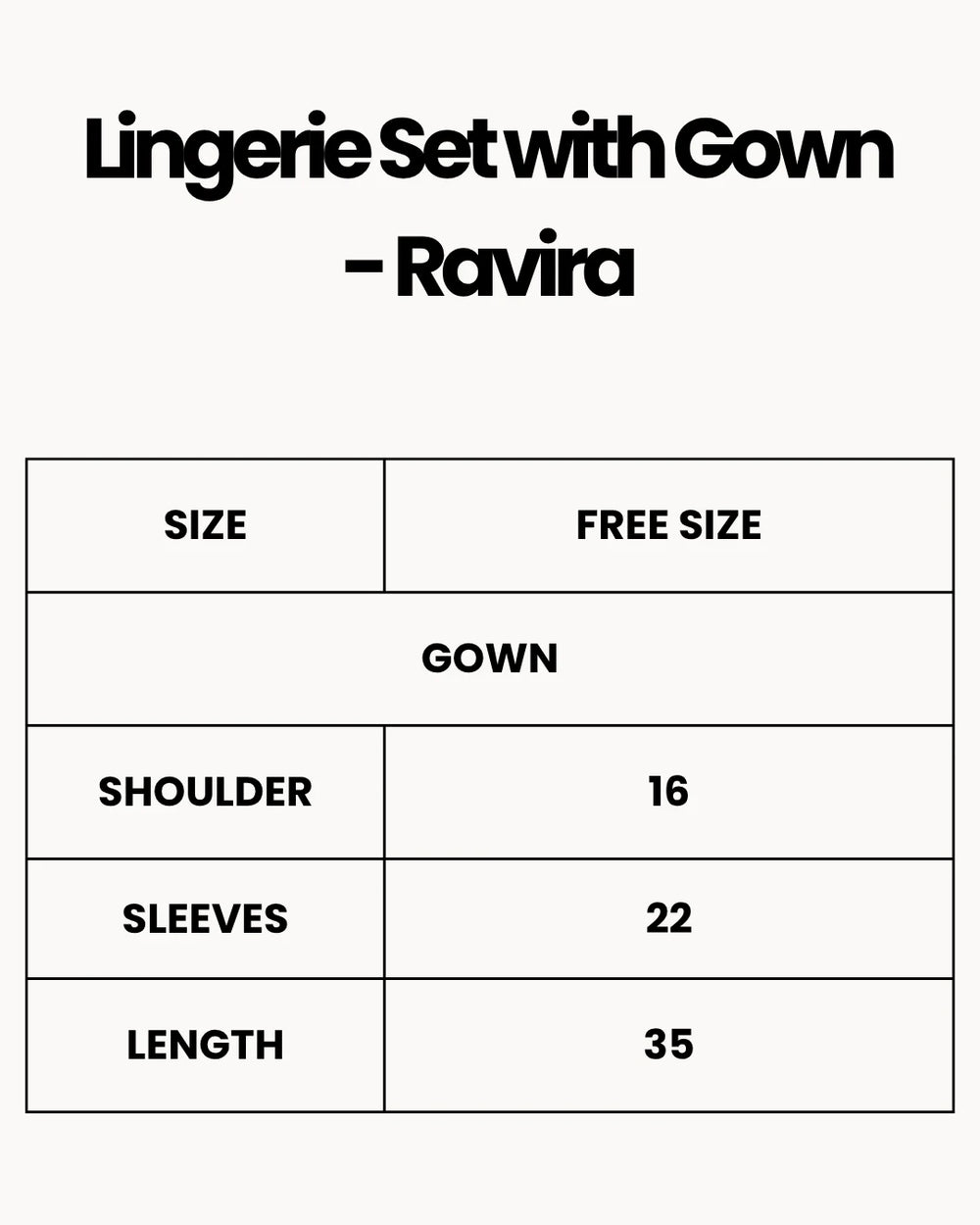 Lingerie Set with Gown - Ravira