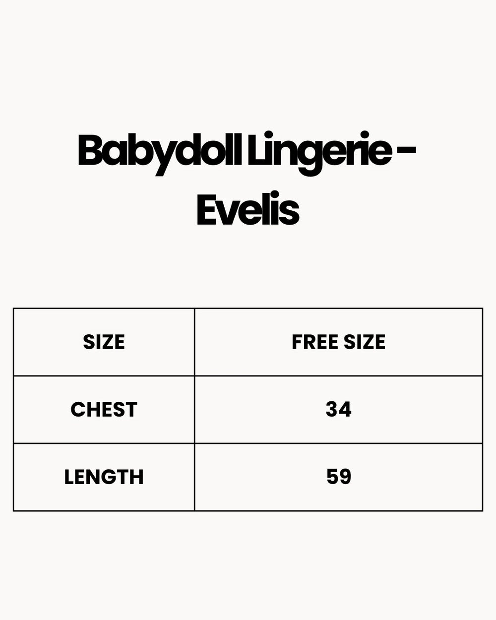 Babydoll Lingerie  - Evelis
