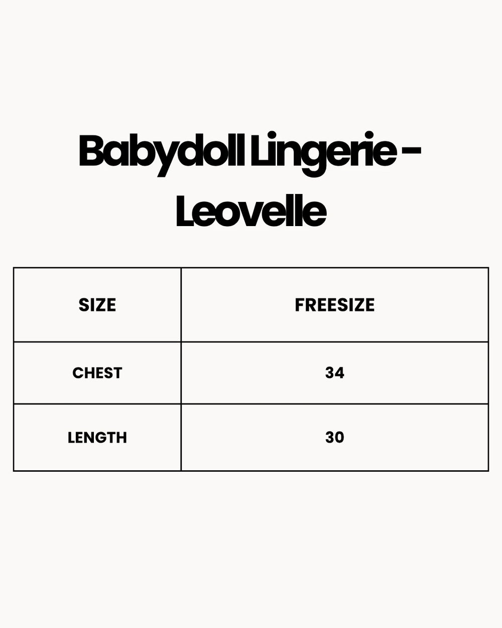 Babydoll Lingerie  - Leovelle