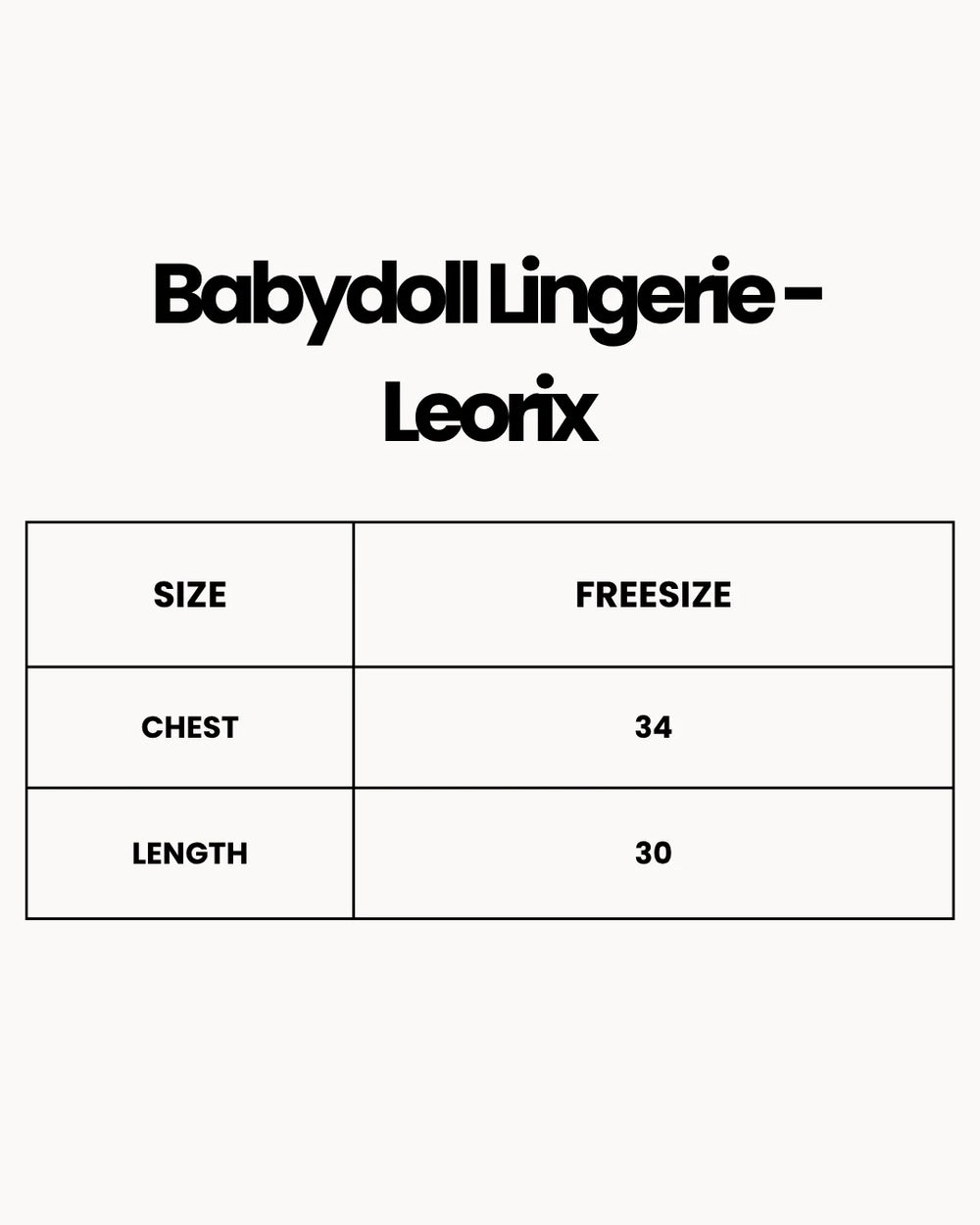 Babydoll Lingerie  - Leorix