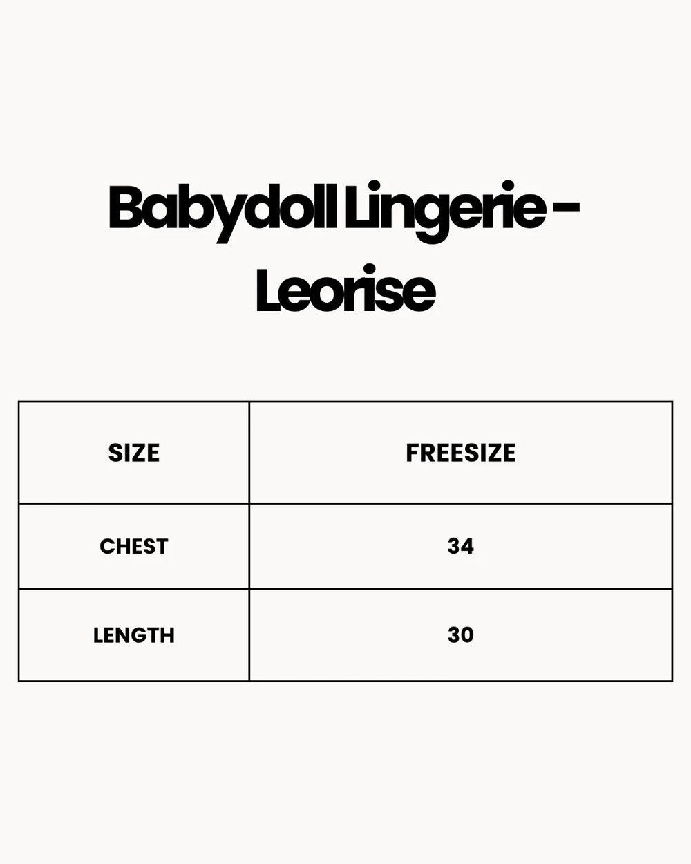 Babydoll Lingerie  - Leorise