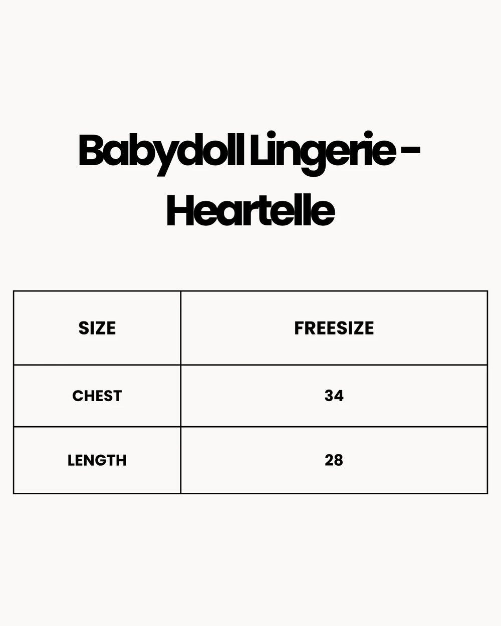 Babydoll Lingerie  - Heartelle - White