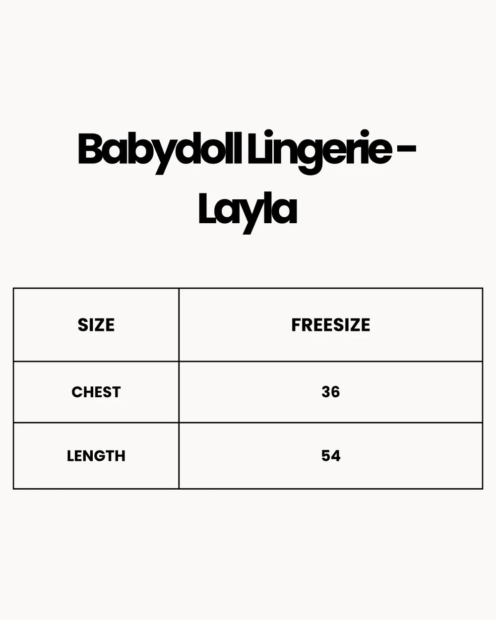 Babydoll Lingerie  - Layla