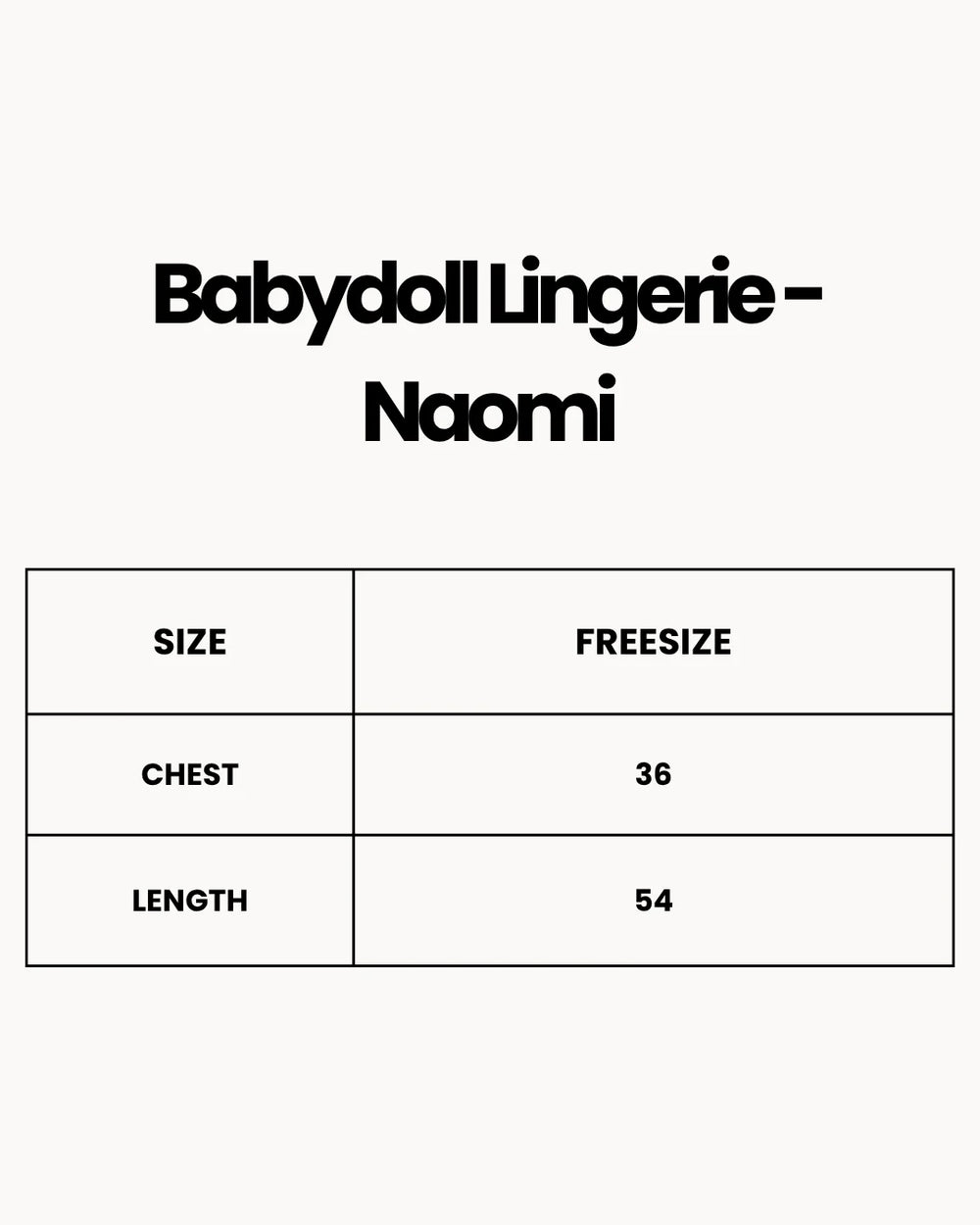 Babydoll Lingerie  - Naomi