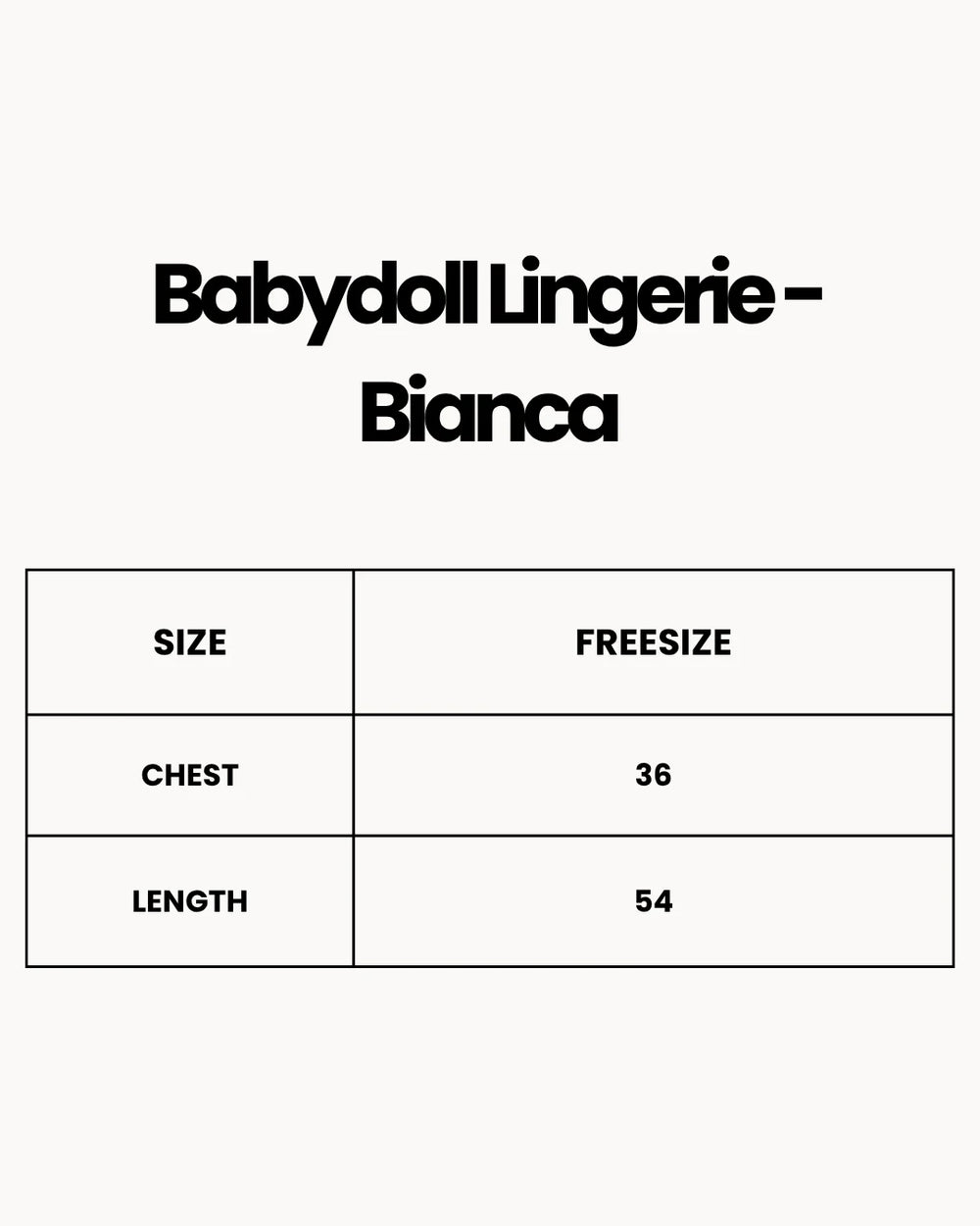 Babydoll Lingerie  - Bianca