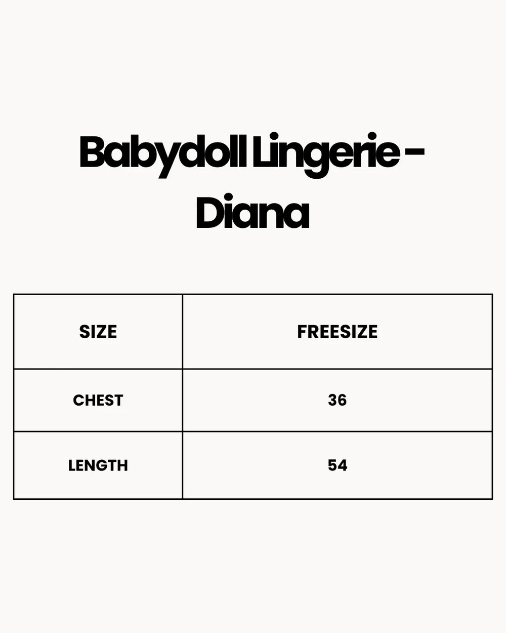 Babydoll Lingerie  - Diana