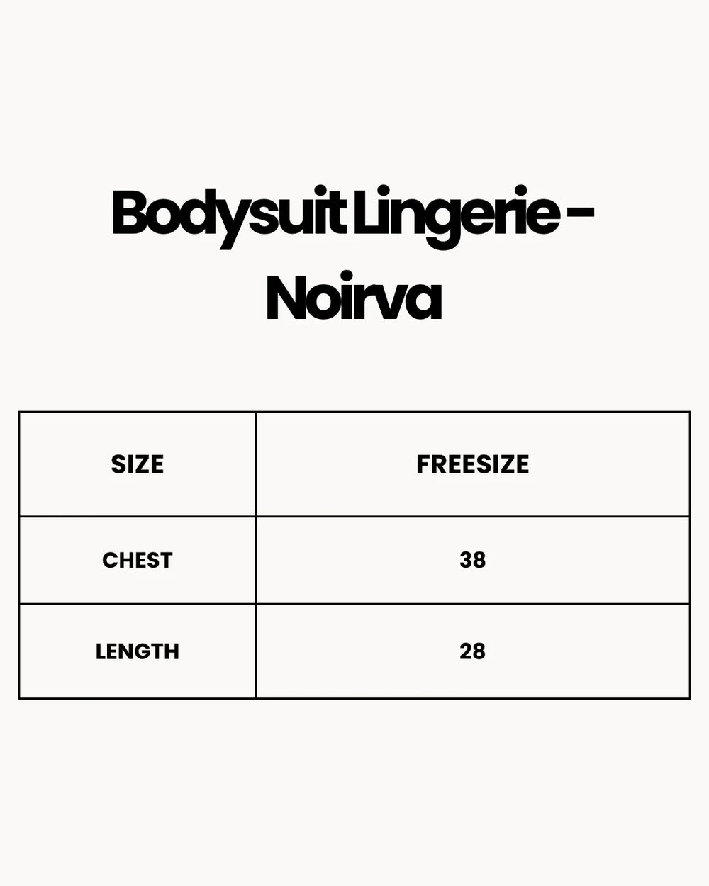 Bodysuit Lingerie - Noirva - Black