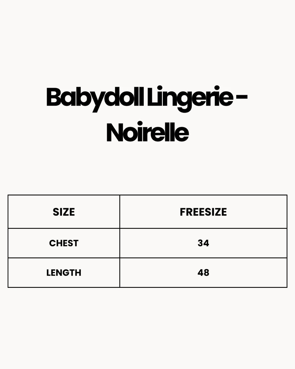 Babydoll Lingerie  - Noirelle - Black