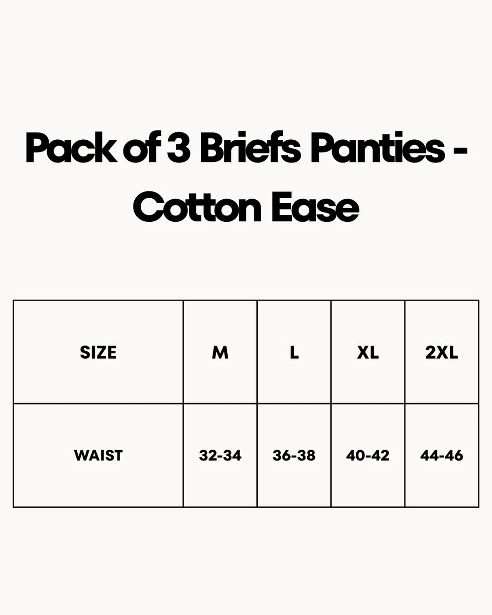 Pack of 3 Briefs Panties - Cotton Ease