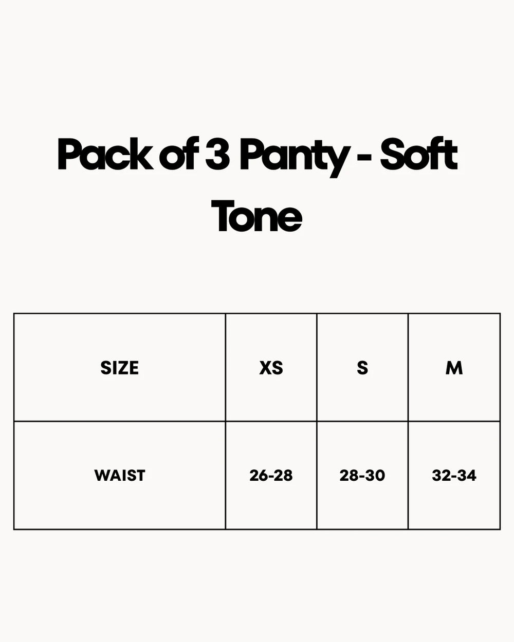 Pack of 3 Panty - Soft Tone