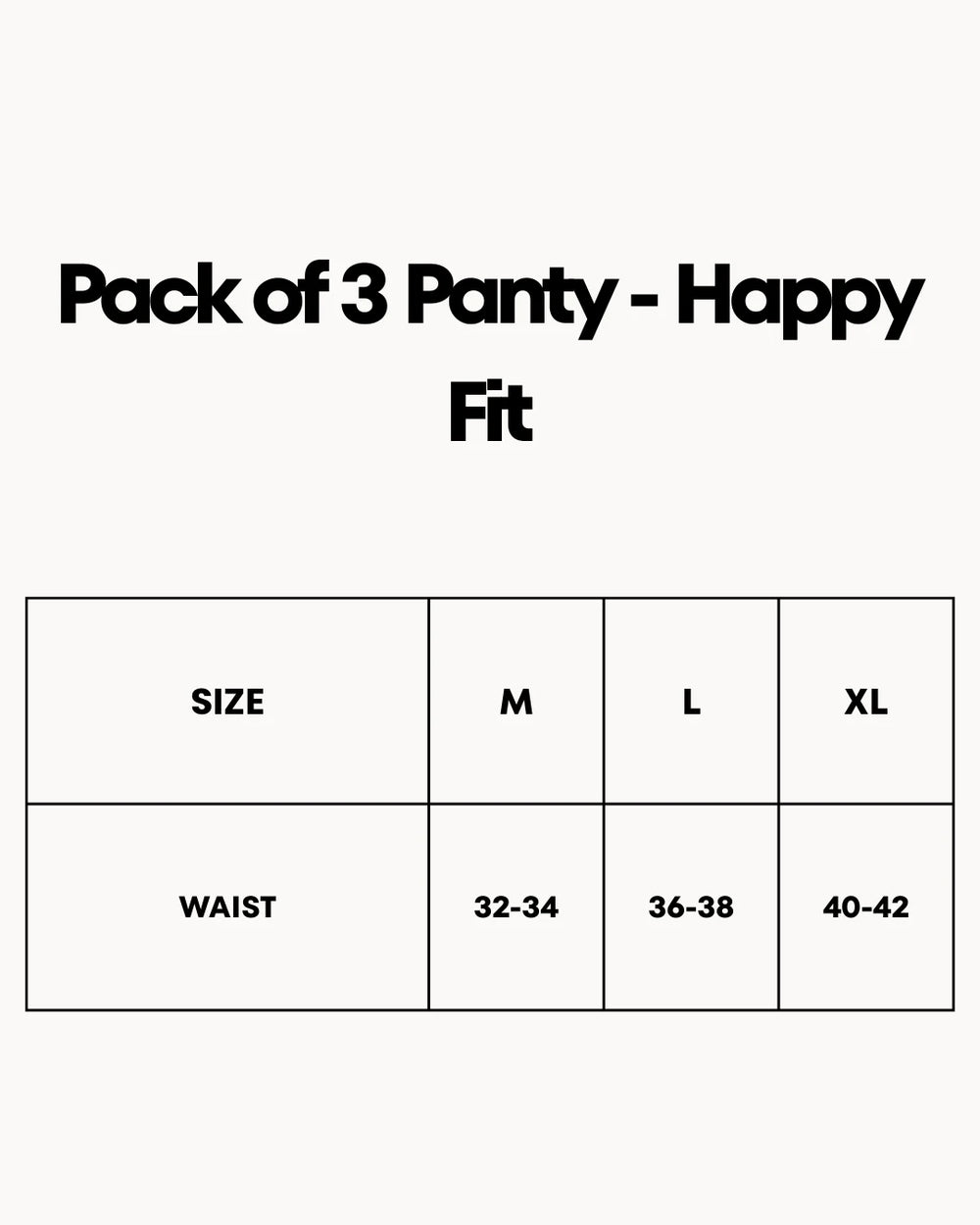 Pack of 3 Plus Size Panty - Happy Fit