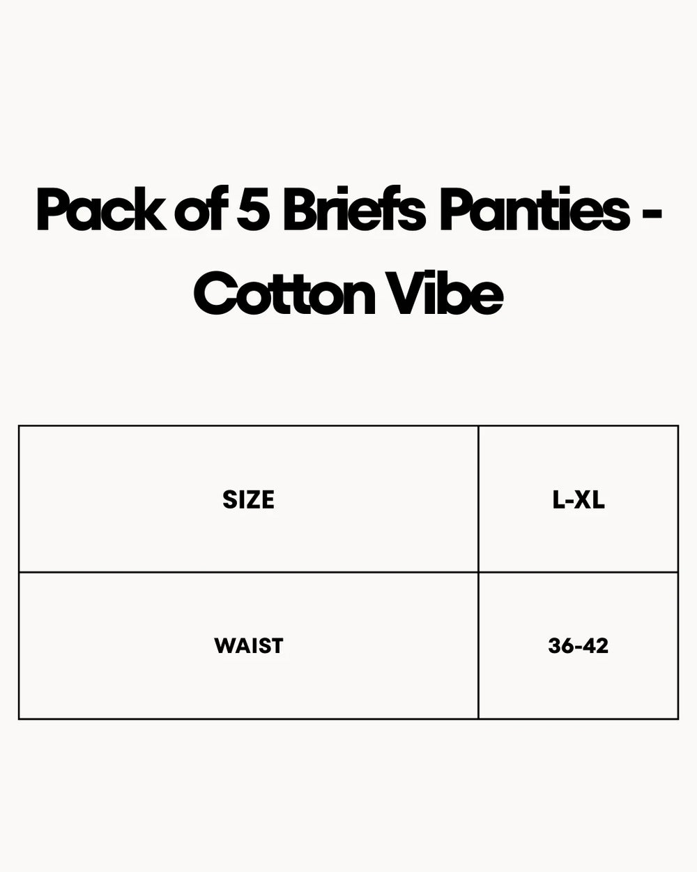 Pack of 5 Briefs Panties - Cotton Vibe