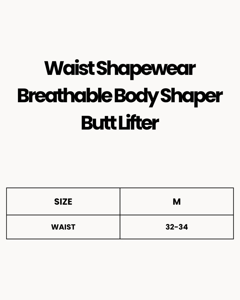Waist Shapewear Breathable Body Shaper Butt Lifter