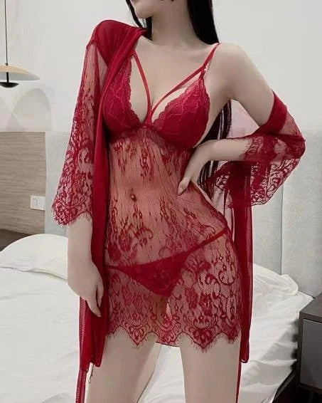 Babydoll Lingerie - Talia - Maroon
