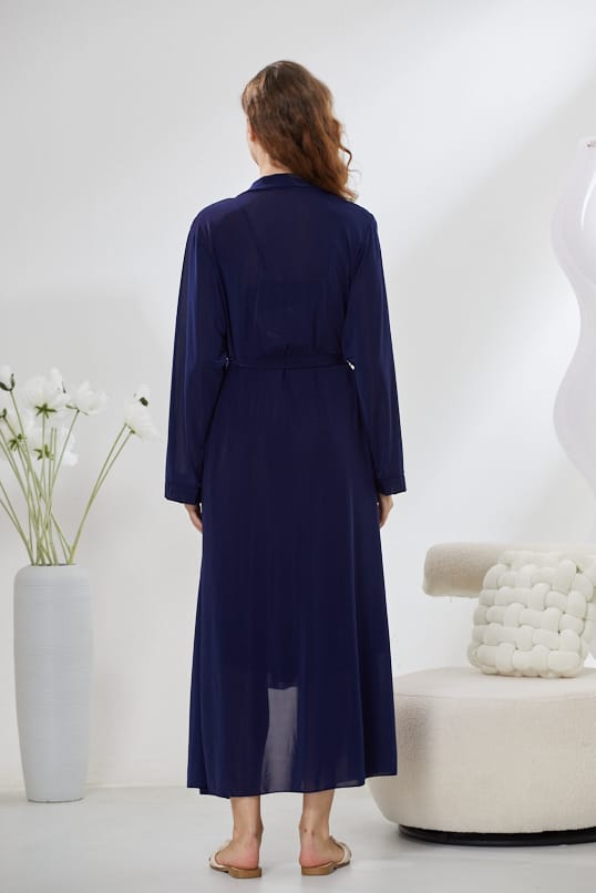 4-Piece Pure Silk Nightwear Set - Rosvian Blue