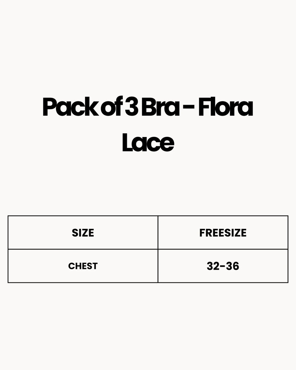 Pack of 3 Bra - Flora Lace
