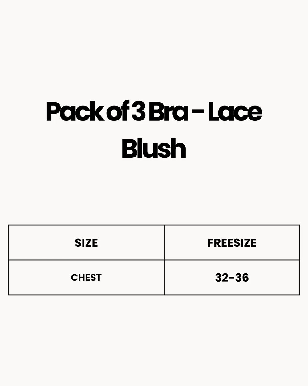 Pack of 3 Bra - Lace Blush
