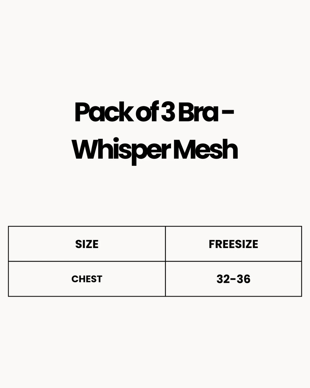 Pack of 3 Bra - Whisper Mesh