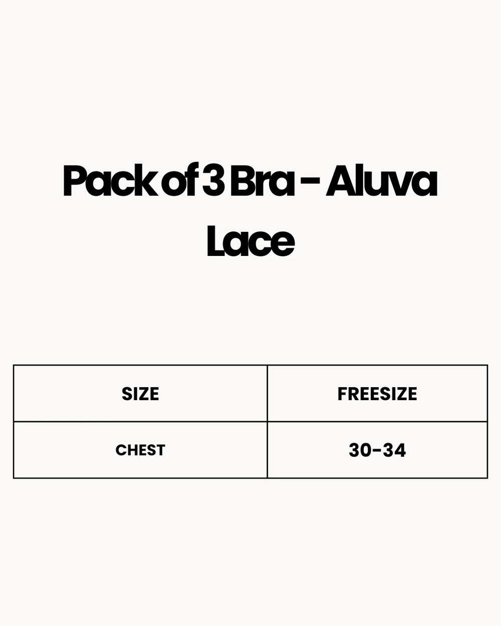 Pack of 3 Bra - Aluva Lace