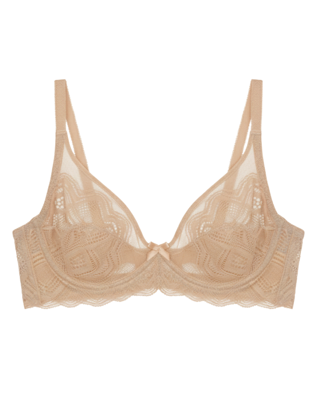 Non-Padded Lace Bra - June - Skin