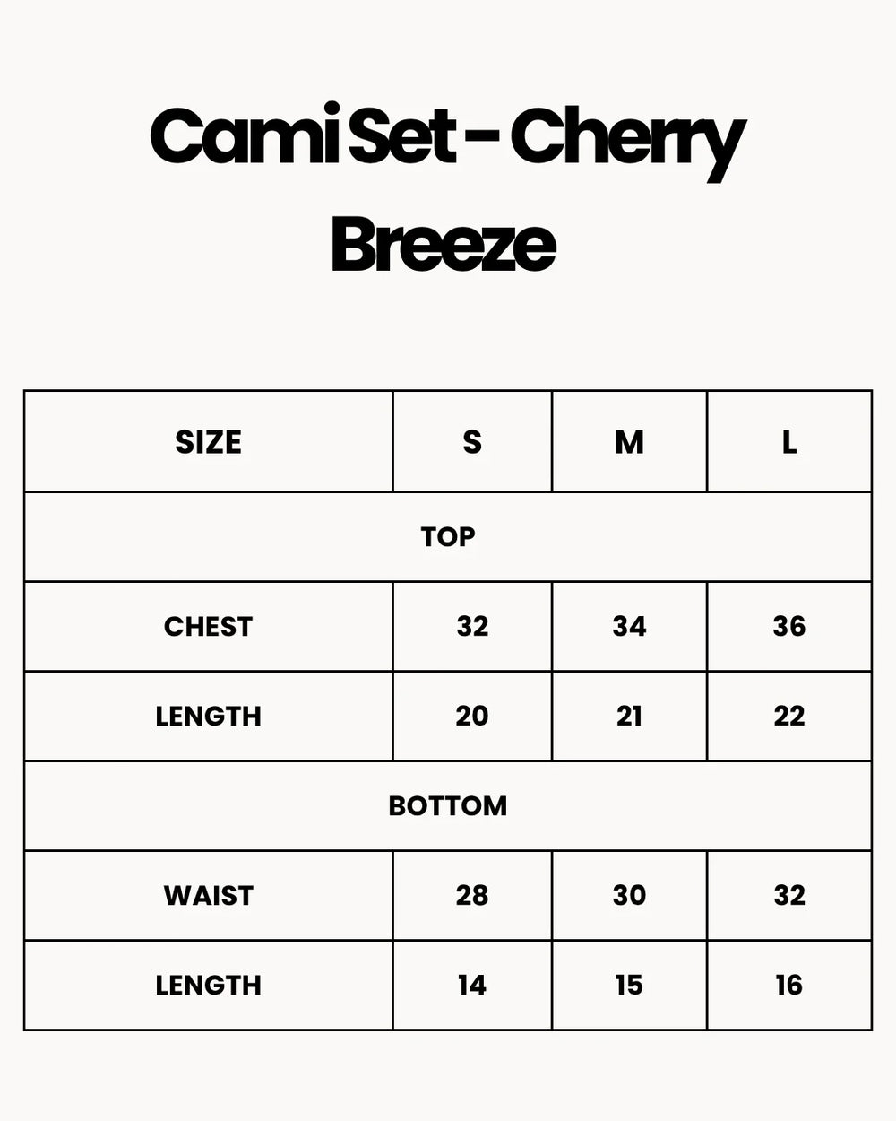 Cami Set - Cherry Breeze - White