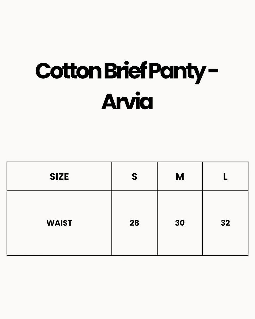 Cotton Brief Panty - Arvia - Black