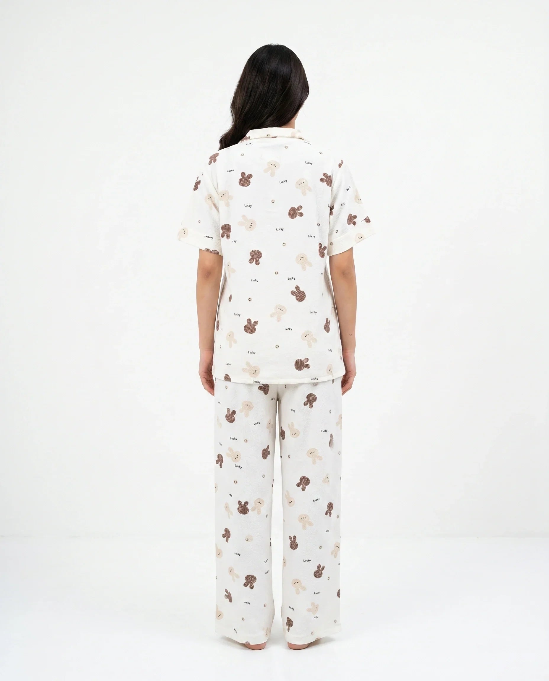 Summer Crinkled Pajama Suit - Bunny Ease