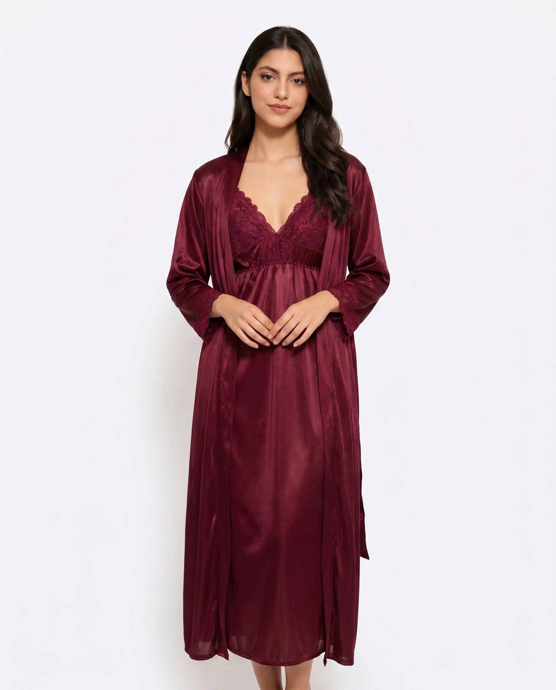 Gown Set - Nocturne - Maroon