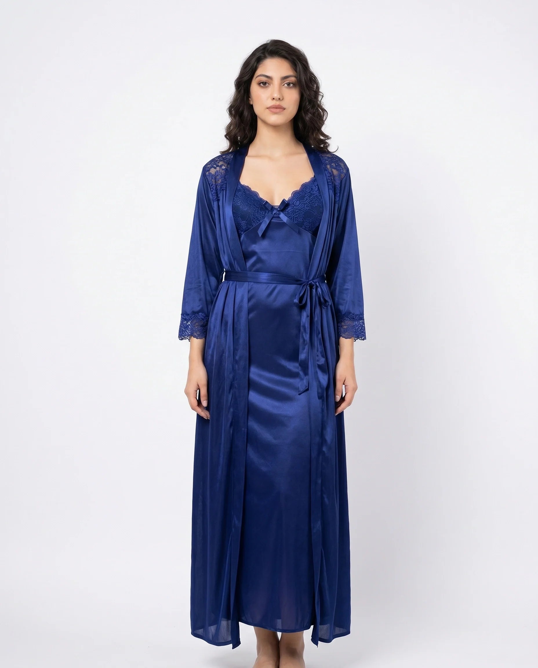 Gown Set - Zavira - Blue