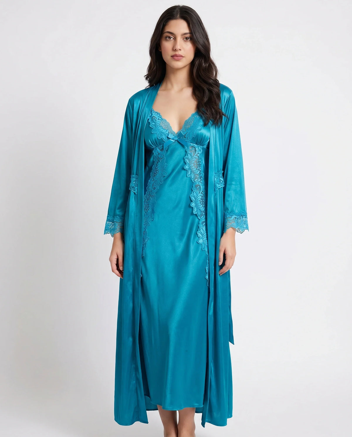 Gown Set - Valmira - Aqua