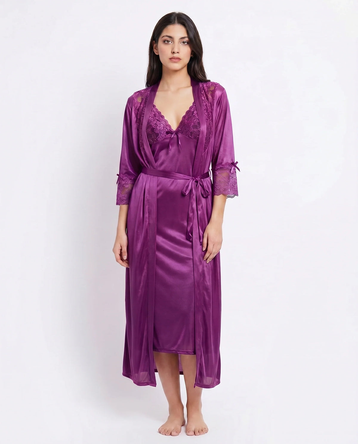 Gown Set - Orvella - Purple