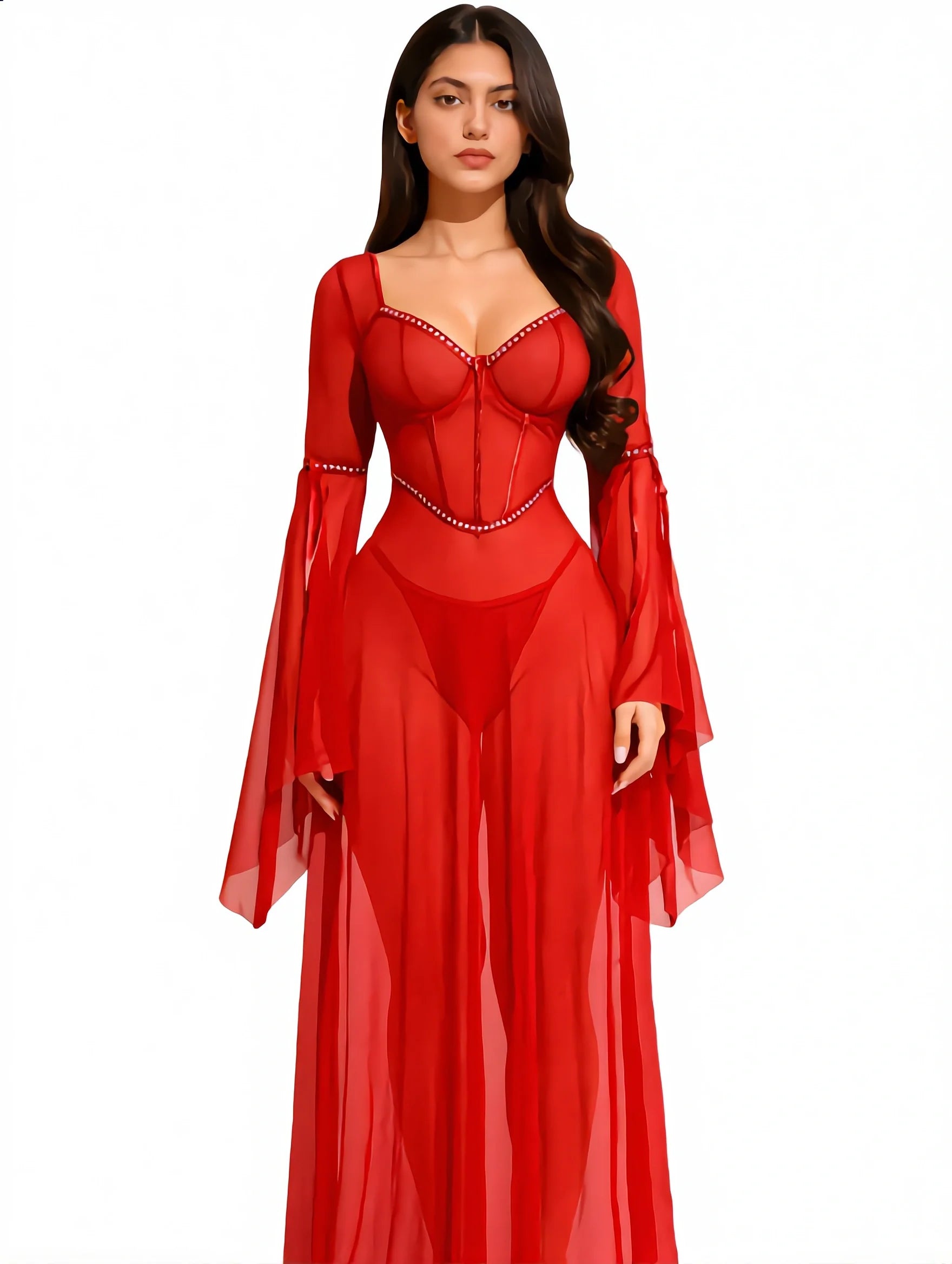 Babydoll Lingerie  - Zafira - Red