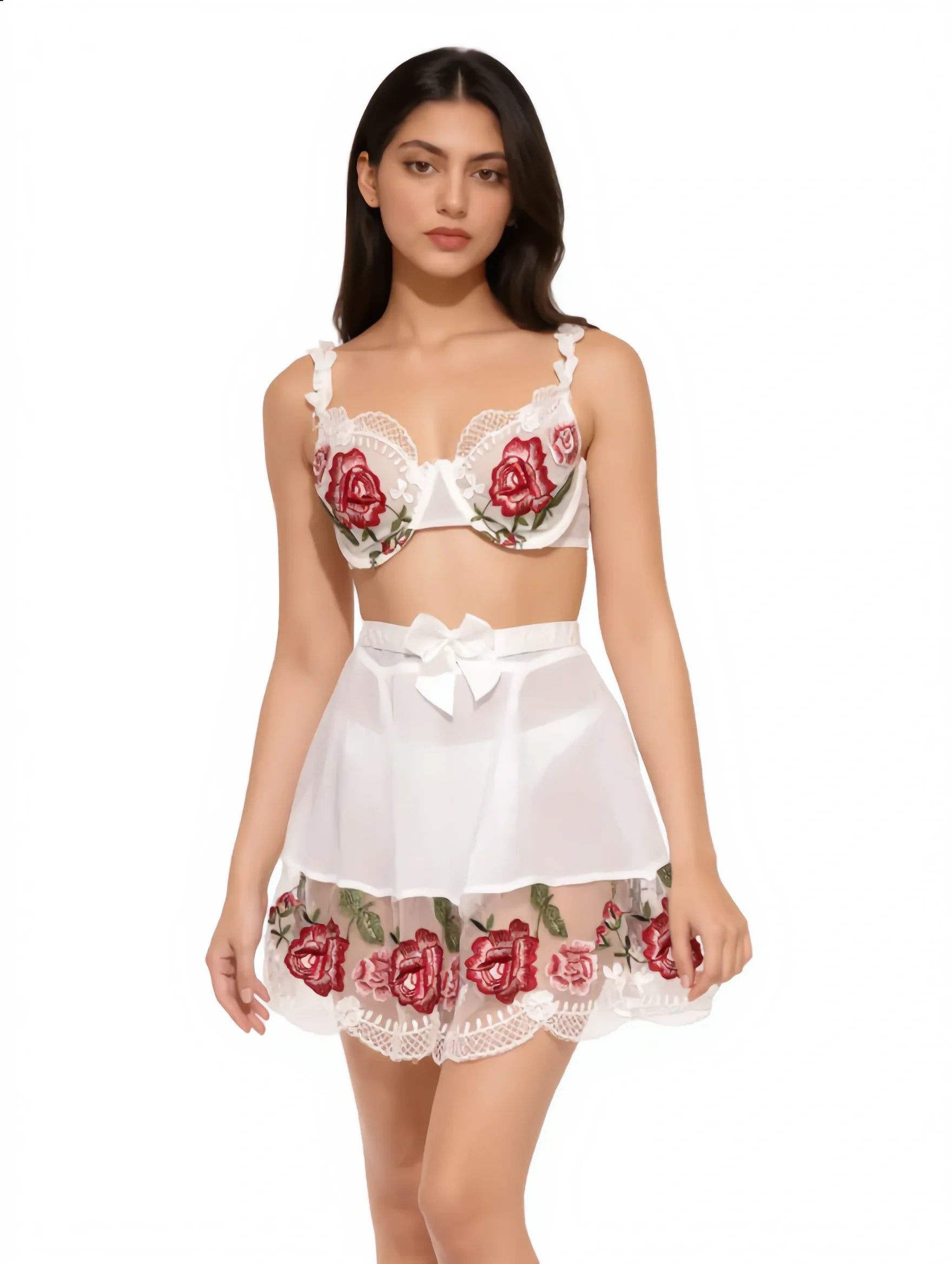 Babydoll Lingerie  - Rosavelle - White