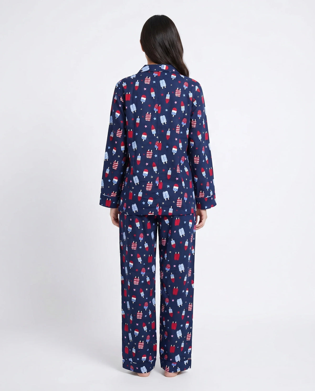 Linen Pajama Suit - Popsicle - Blue
