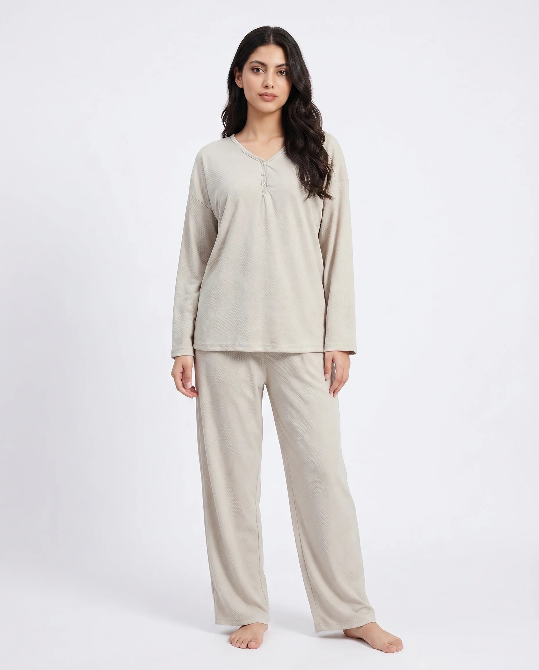Summer Loungewear Set - Serano Rib - Beige